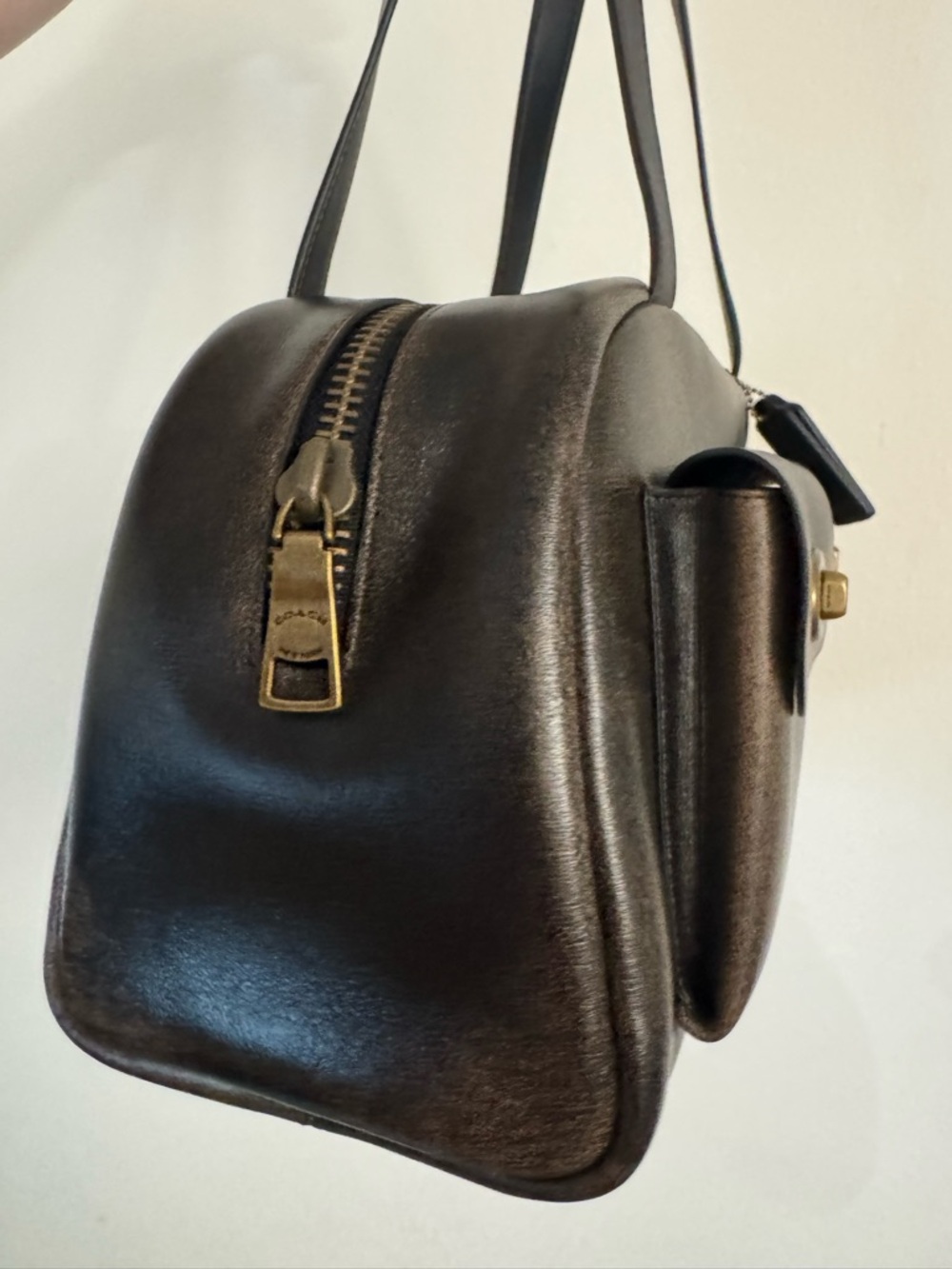 Coach Loved Leather Twin Turnlock Shoulder Bag - Picture 3 of 10